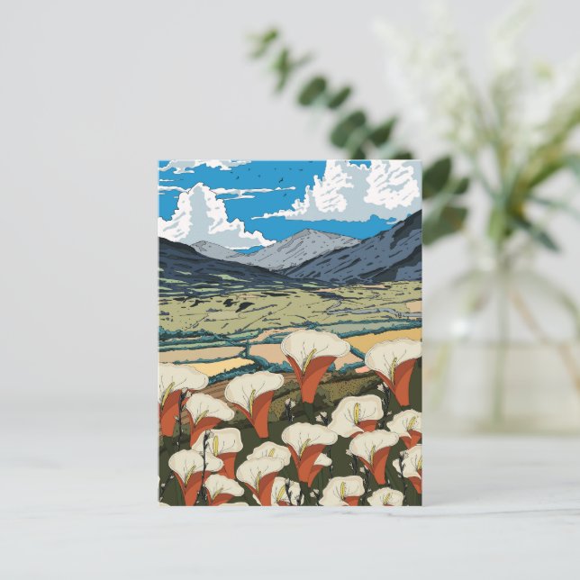 Carte Postale Beautiful Wildflower Meadow Landscape (Debout devant)