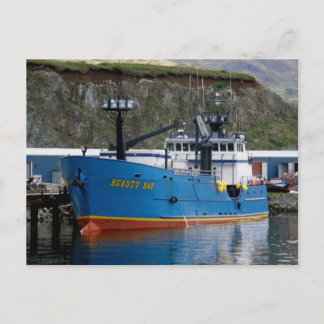 Carte Postale Beauty Bay, Bateau de crabe à Dutch Harbour, Alask