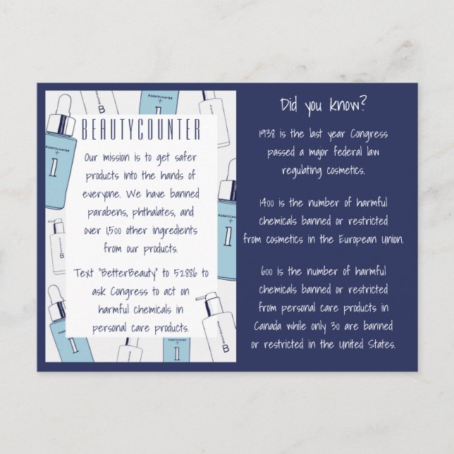 Carte postale Beauty counter (Devant)