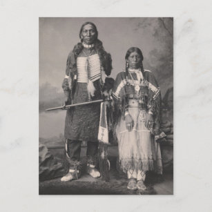 Carte Postale Beaux portraits amérindiens Vintages