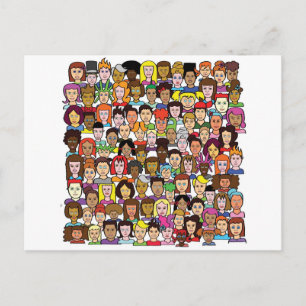 Carte Postale Beaux Visages