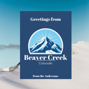 Carte Postale Beaver Creek Col domaine skiable vacances bleu Car