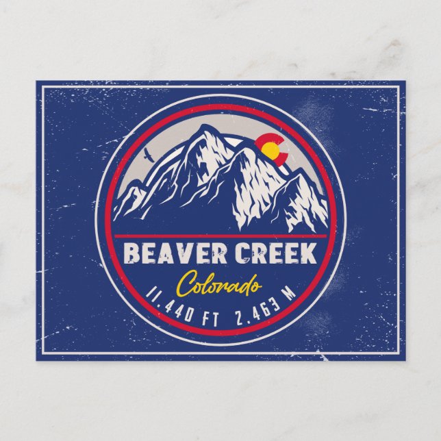 Carte Postale Beaver Creek Colorado Retro Sunset Souvenirs (Devant)
