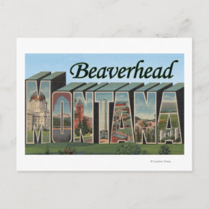 Carte Postale Beaverhead, Montana - Scènes de grandes lettres