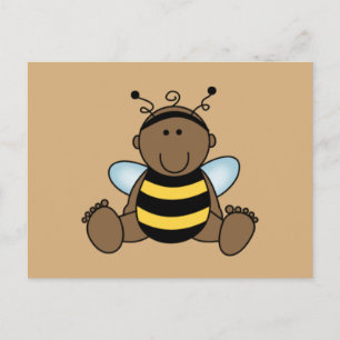 Carte Postale Bébé Abeille Abeille Afro-Américaine