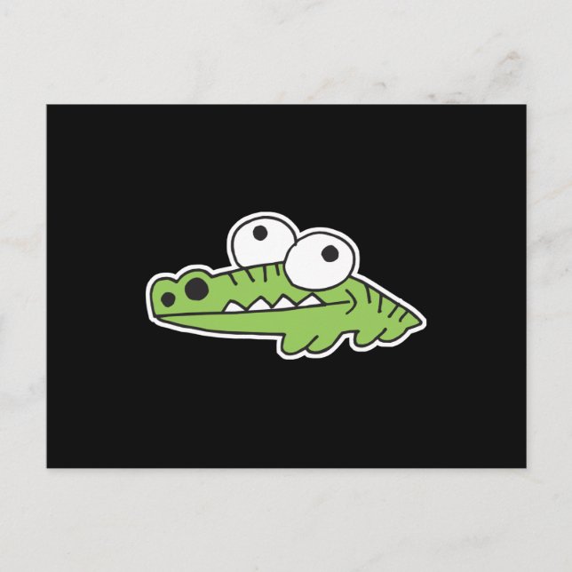 Carte Postale bébé alligator maladroit (Devant)