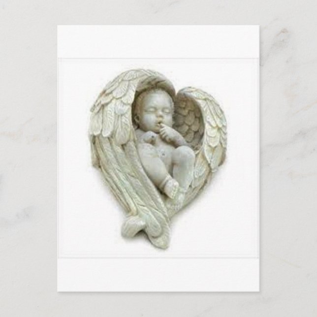 Carte Postale Bébé Ange produits d'ailes (Devant)