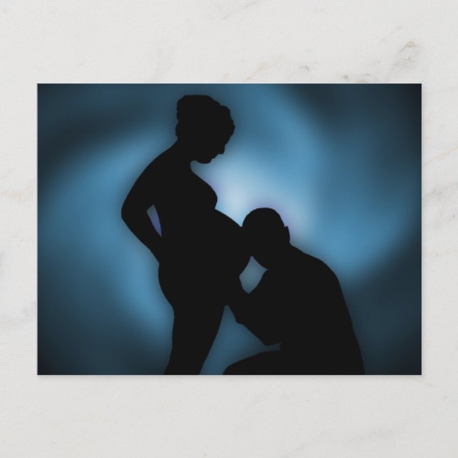 Carte Postale bébé attendu (Devant)