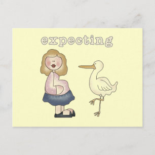 Carte Postale Bébé attendu - T-shirts et cadeaux de cigogne