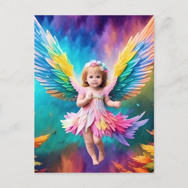 Carte Postale Bébé Bébé Ange ailes Art-38424 (Devant)