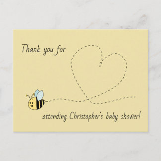 Carte Postale Bébé Bee Boy Merci
