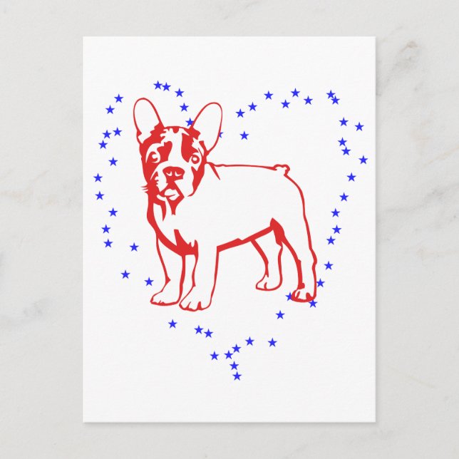 Carte Postale Bébé Bouledogue (Devant)