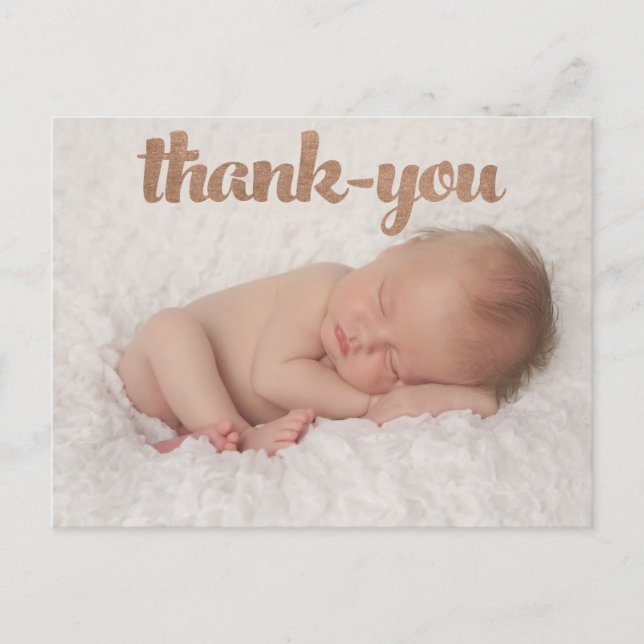 Carte Postale Bébé Bronze Merci photo (Devant)