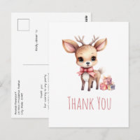 Bébé cerf mignon avec des cadeaux Merci
