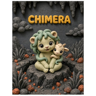 Carte Postale Bébé Chimère Mignon, Mythique