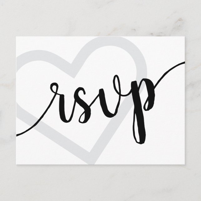 Carte Postale Bébé Cœur | Réponse de douche de script classique  (Devant)