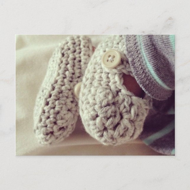 Carte Postale Bébé Crochet Booties (Devant)