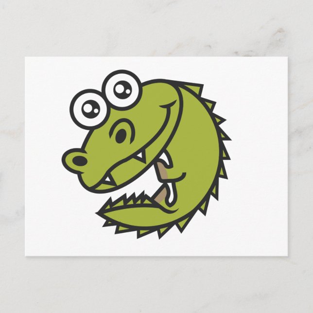 Carte Postale Bébé crocodile mignon (Devant)