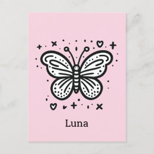 Carte Postale Bébé de bison à bouffée - Animal de ferme de Kawai