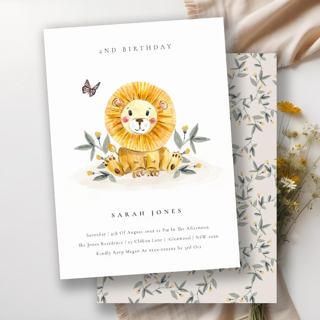 Carte Postale Bébé de bois mignon Foliage de Lion N'importe quel (Créateur téléchargé)