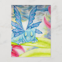 Bébé Dragon Fée bleu éclair fleur d'orage lis
