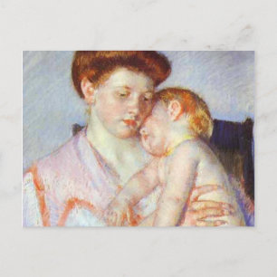 Carte Postale Bébé endormi. c. 1910, Mary Cassatt