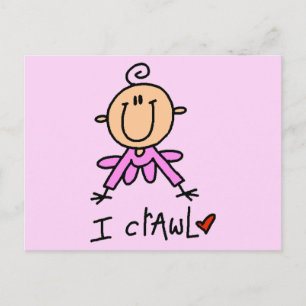 Carte Postale Bébé Fille Je Rampe Tshirts et Cadeaux