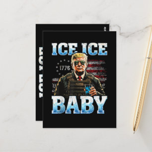 Carte Postale Bébé Glace Drôle Trump