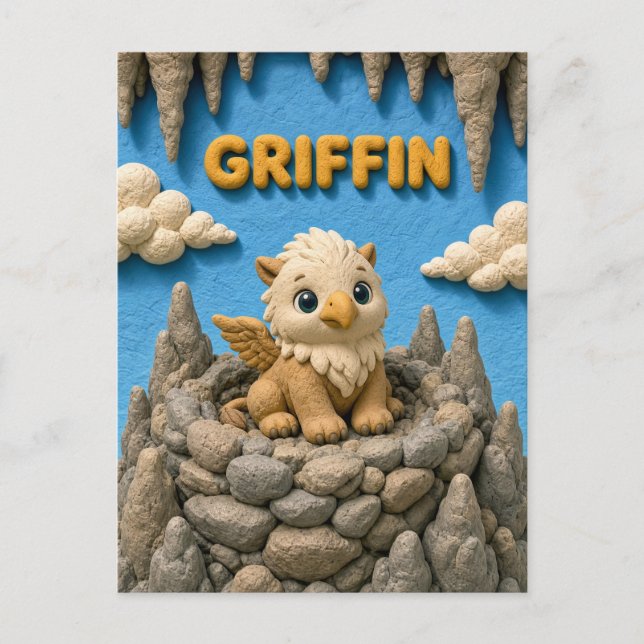 Carte Postale Bébé Griffin Mignon, Mythique (Devant)