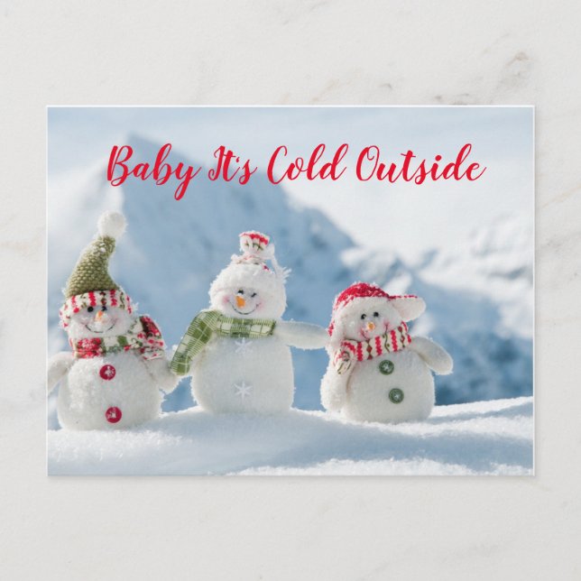 Carte Postale Bébé Il fait froid dehors (Devant)