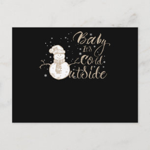 Carte Postale Bébé Il fait froid dehors Snowman Snowmen