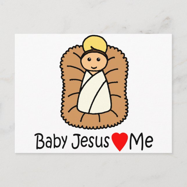 Carte Postale Bébé Jésus Coeur (Amours) Moi (Devant)