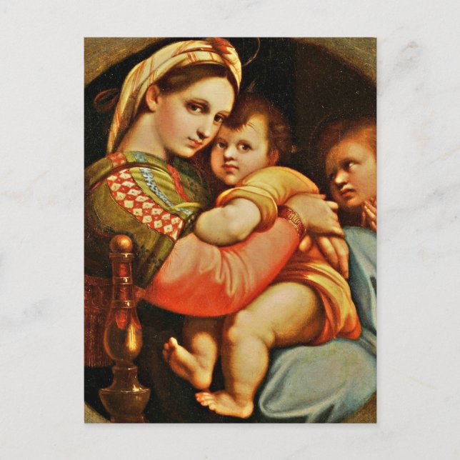 Carte Postale Bébé Jésus dans les bras de Marie (Devant)