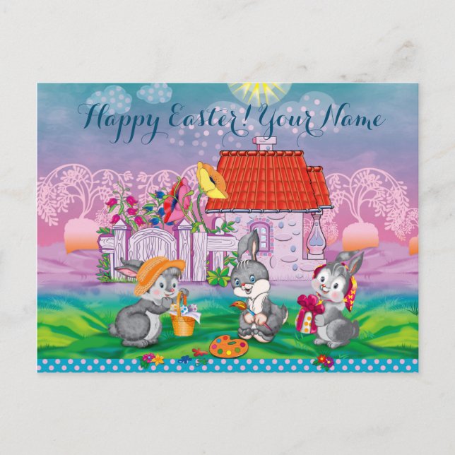 Carte Postale Bébé lapin petit (Devant)