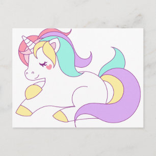 Carte Postale Bébé licorne