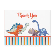 Bébé mignon Dinosaur Motif Merci personnalisé