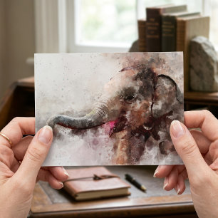Carte Postale Bébé mignon, heureux et jouant Eléphant asiatique