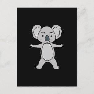 Carte Postale Bébé mignon Koala Avec Un Sourire Debout