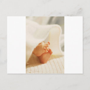 Carte Postale Bébé mignon Pieds petit bébé Pieds enrobés couvert