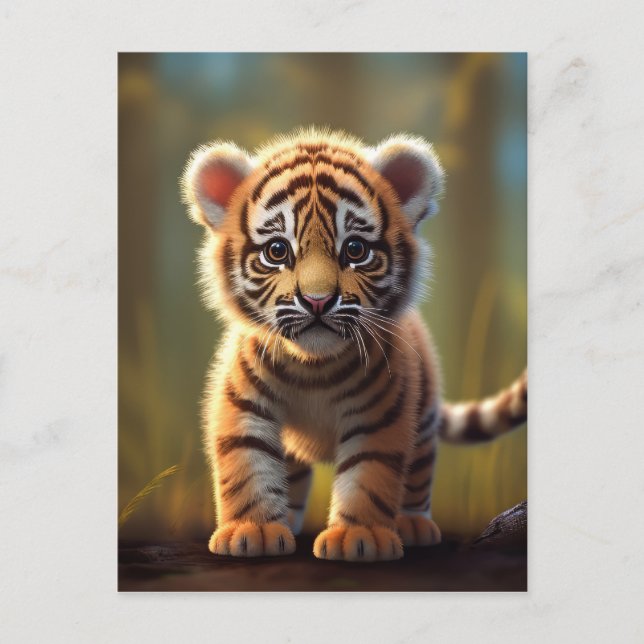 Carte Postale Bébé mignon tigre (Devant)