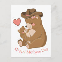 Bébé ours Bonne fête des mères