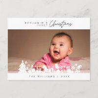 Bébé premier Noël, Faire-part avec photo