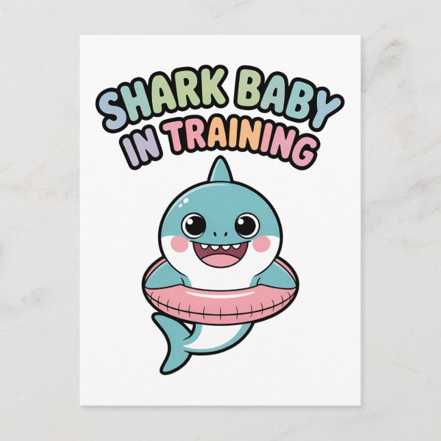 Carte Postale Bébé requin en formation | Enfants (Devant)