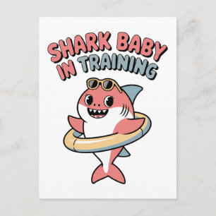 Carte Postale Bébé Requin en Formation Enfants