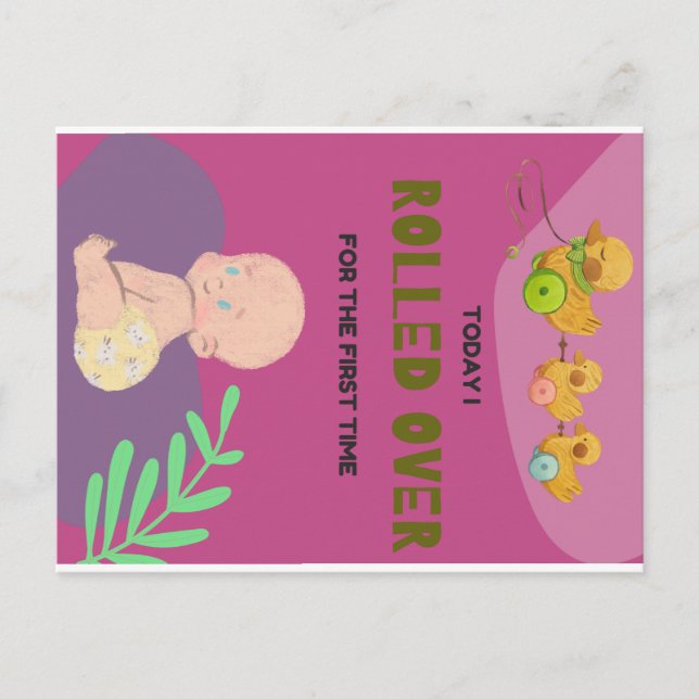 Carte Postale Bébé se retourne (Devant)