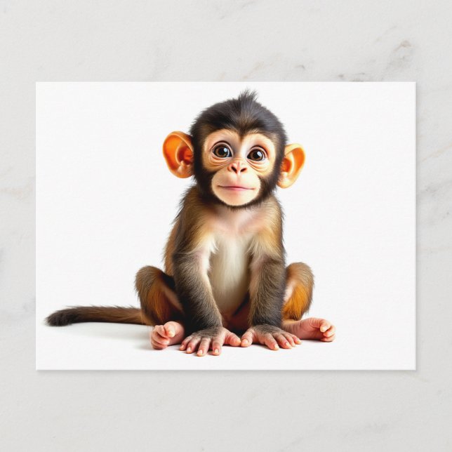 Carte Postale Bébé singe (Devant)