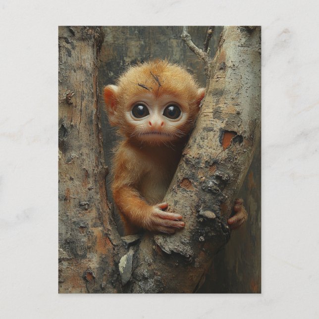 Carte Postale Bébé singe adorable (Devant)