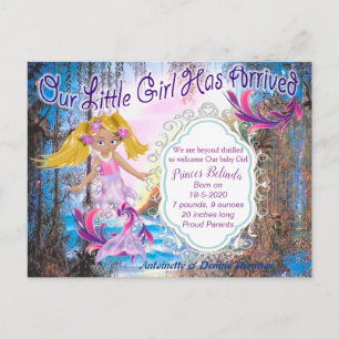 Carte Postale Bébé sirène fée magique est arrivé