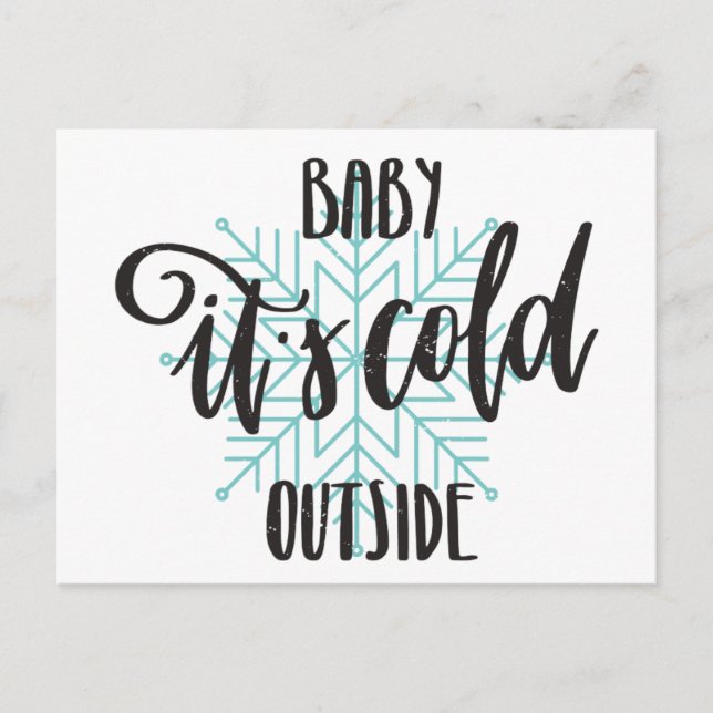 Carte Postale Bébé Son Flocon De Neige Froid À L'Extérieur - Let (Devant)