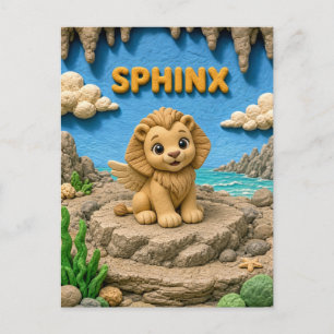 Carte Postale Bébé Sphinx Mignon, Mythique